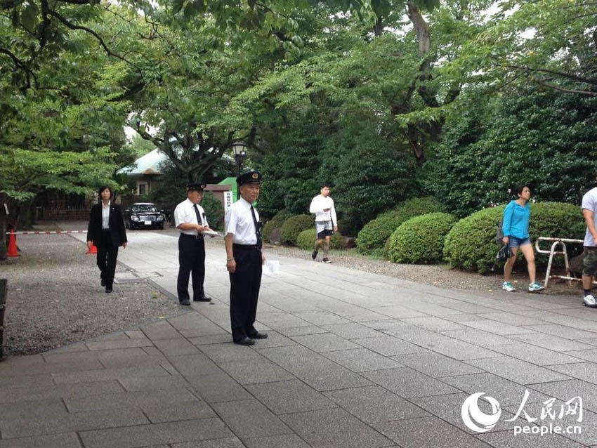 靖國神社的保安。趙鬆攝