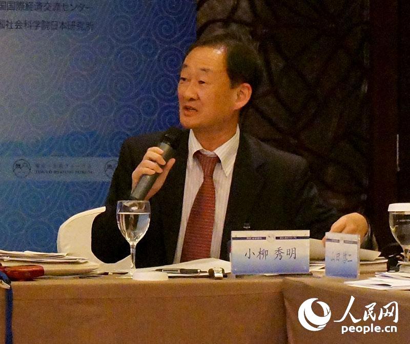 地球環境戰略研究機構北京事務所所長小柳秀明。 馬瀟漪攝