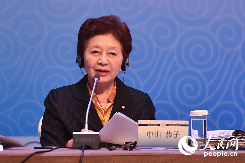 日本參議院財政金融委員會委員中山恭子。 翁奇羽攝