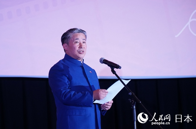 中国驻大阪总领事薛剑发表致辞。人民网 蒋晓辰摄