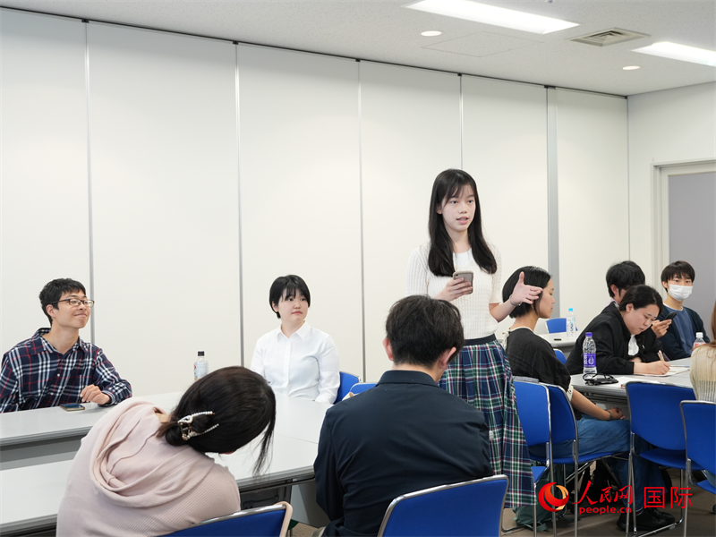 日本青年分享访华见闻与感悟。人民网 许可摄
