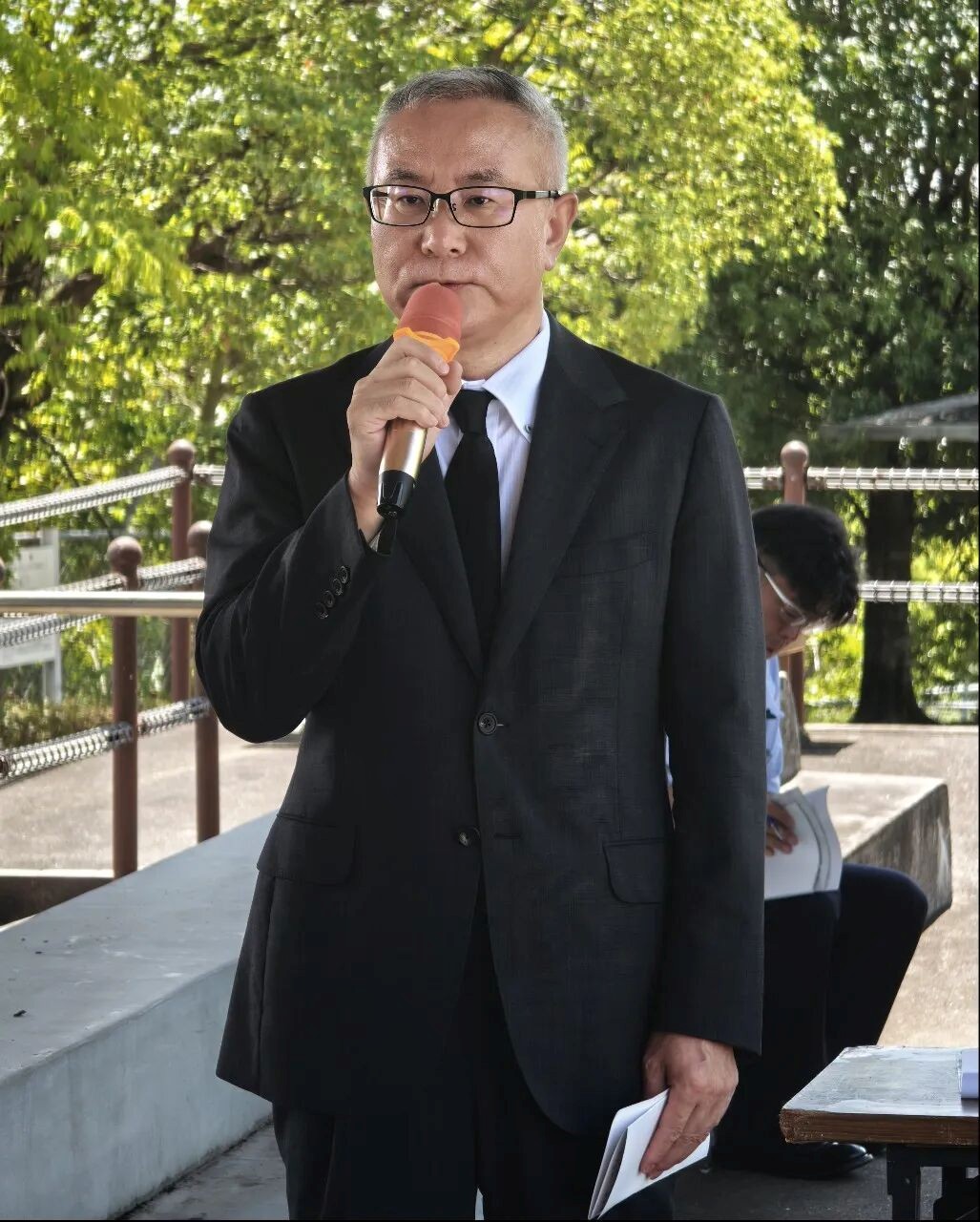 中国驻福冈总领事杨庆东致辞。中国驻福冈总领馆供图